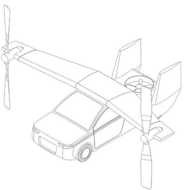 电动汽车能上天！小鹏公布飞行汽车外观专利：双螺旋桨可折叠设计